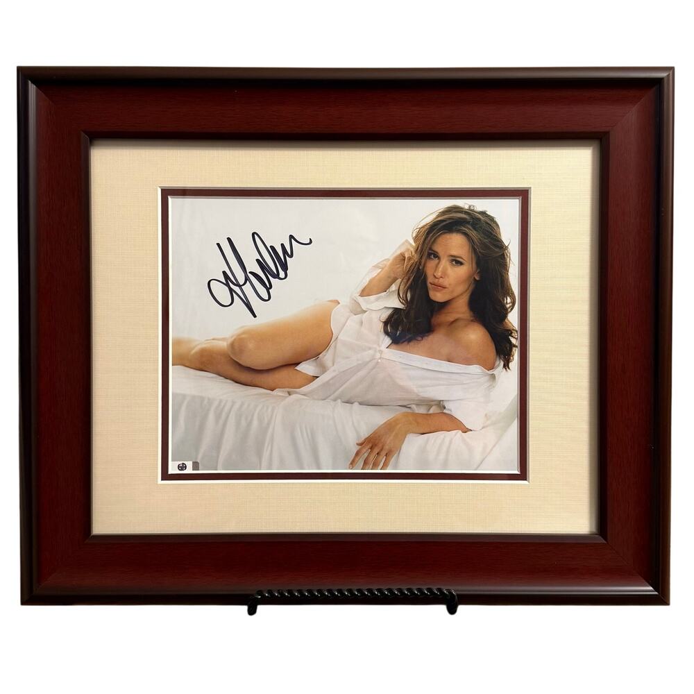 Jennifer Garner Autograph Actor Sexy Framed Photo 14x17 COA Global Authentics - Picture 1 of 7